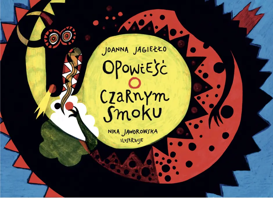 ilustracja z bajki kamishibai o czarnym smoku